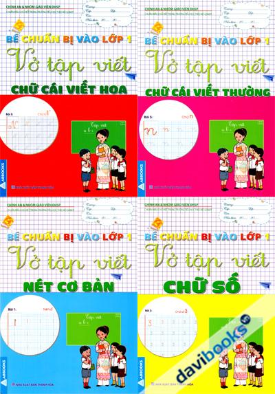 Bé Chuẩn Bị Vào Lớp 1 Vở Tập Việt (Bộ 4 Quyển)