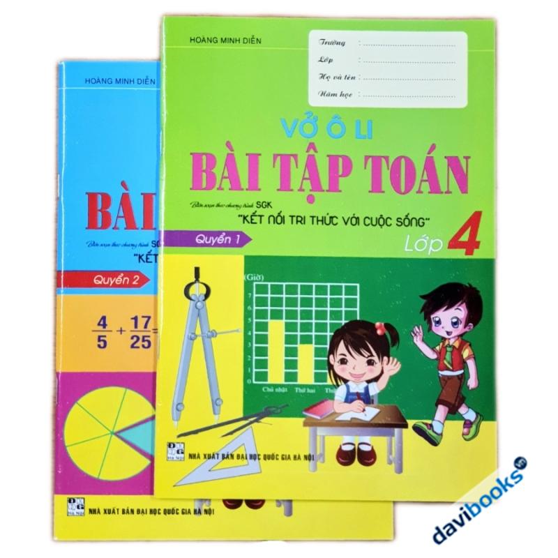 Vở Ô Li Bài Tập Toán Lớp 4 (Bộ SGK Kết Nối TTVCS) - Bộ 2 Quyển