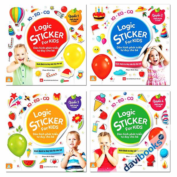 Logic Sticker For Kids - Dán Hình Phát Triển Tư Duy Cho Bé (Bộ 4 Cuốn)