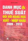 Danh Mục & Thuế Suất Đối Với Hàng Hóa Xuất Nhập Khẩu 2009 - 2010