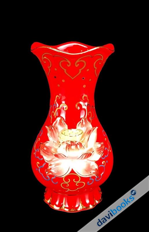 (ad5489.ad5490.ad5491) Bình Cắm Hoa Đỏ Bông Sen Nổi