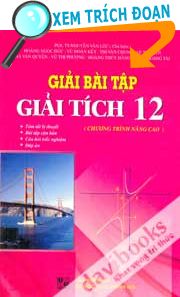 Giải Bài Tập Giải Tích 12 Chương Trình Nâng Cao