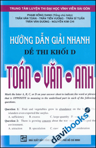 Hướng Dẫn Giải Nhanh Đề Thi Khối D Toán Văn Anh