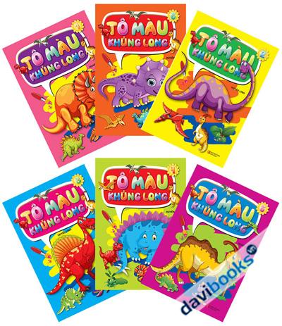 Bộ Sách Tô Màu Khủng Long (Bộ 6 Cuốn)