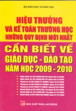 Hiệu Trưởng Và Kế Toán Trường Học Những Quy Định Mới Nhất Cần Biết Về Giáo Dục 2009 - 2010
