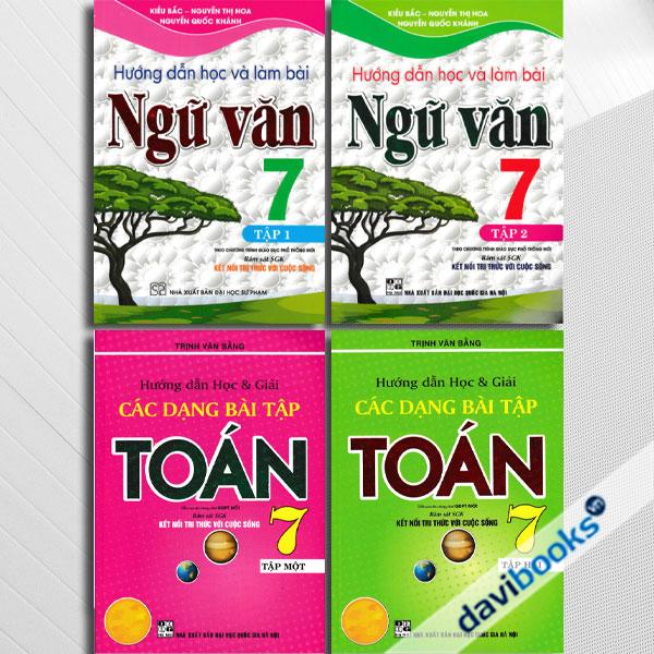 Combo Hướng Dẫn Học Và Giải Các Dạng Bài Tập Toán 7 + Hướng Dẫn Học Và Làm Bài Ngữ Văn 7 (Bám Sát SGK Kết Nối, Bộ 4 Cuốn)