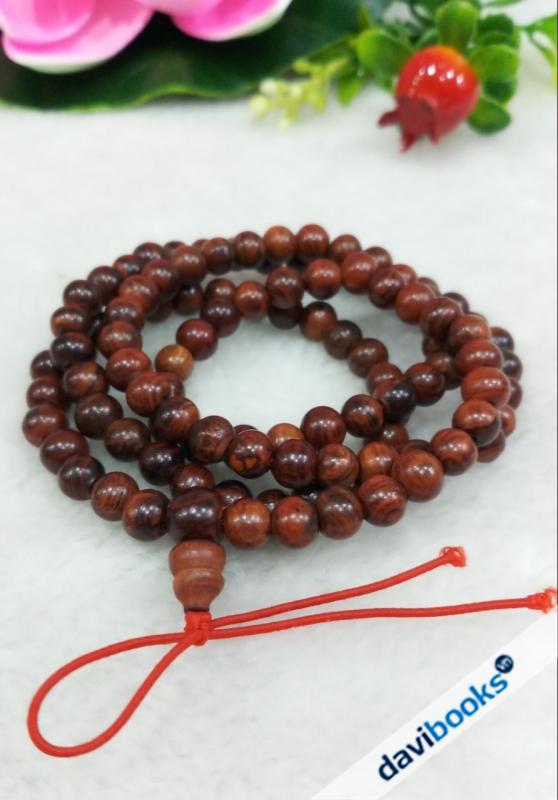 (ad11195) Chuỗi Quấn Tay 108 Hạt Gỗ Sưa Đỏ 6Li