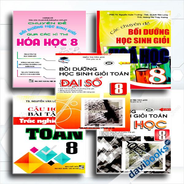 Combo Sách Tham Khảo Toán Hóa Lớp 8 (5 Cuốn)