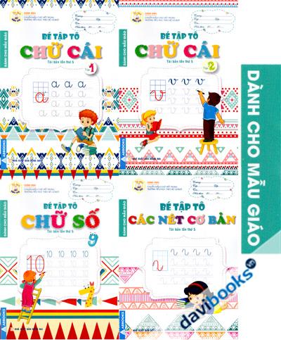 Bé Tập Tô - Dành Cho Mẫu Giáo - Tủ Sách Mầm Non (Bộ 4 Quyển)