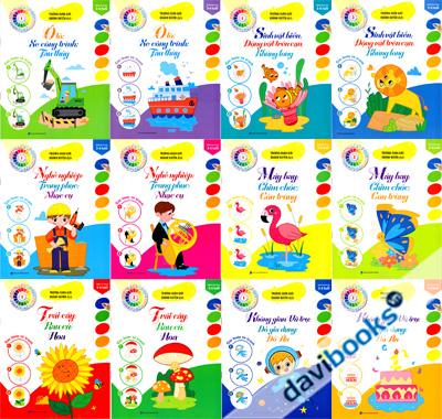 Bộ Hướng Dẫn Tô Màu Theo Từng Bước Dành Cho Trẻ Từ 3-6 Tuổi (12 Quyển)