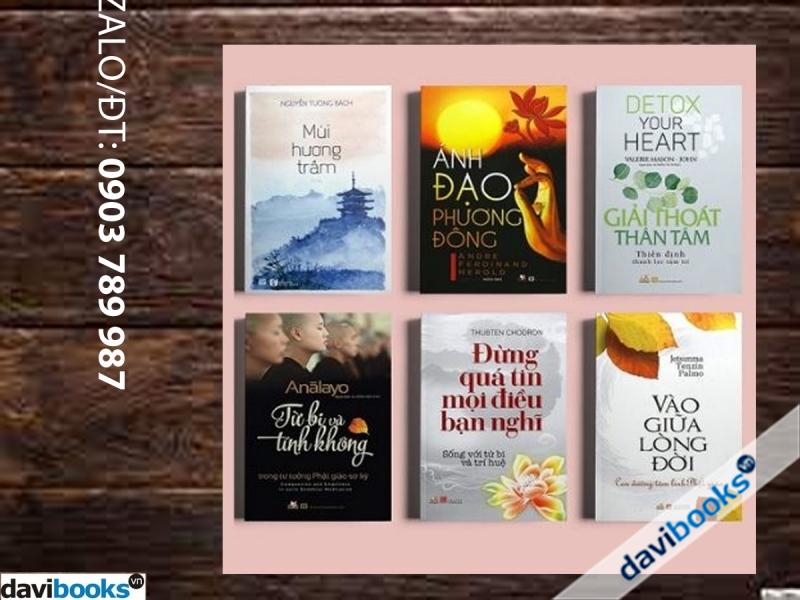 Bộ [Theo Bước Chân Phật]: Ánh Đạo Phương Đông + Từ Bi Và Tính Không + Đừng Quá Tin Mọi Điều Bạn Nghĩ + Mùi Hương Trầm + Giải Thoát Thân Tâm – Thiền Định Thanh Lọc Tâm Trí + Vào Giữa Lòng Đời (6 Cuốn)
