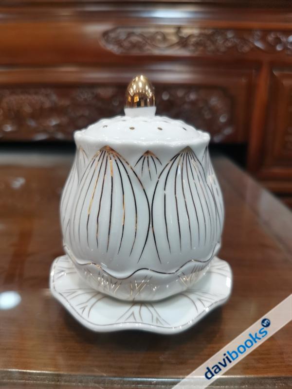 (ad1638) Chung Nước Cúng Hình Sen Bi 