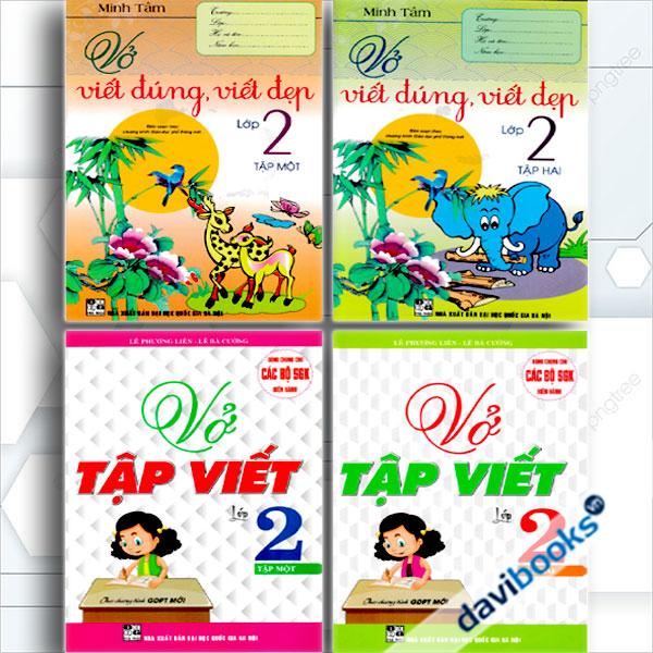 Combo Vở Viết Đúng Viết Đẹp Lớp 2 + Vở Tập Viết Lớp 2 (Theo Chương Trình Giáo Dục Phổ Thông Mới, Bộ 2 Cuốn)