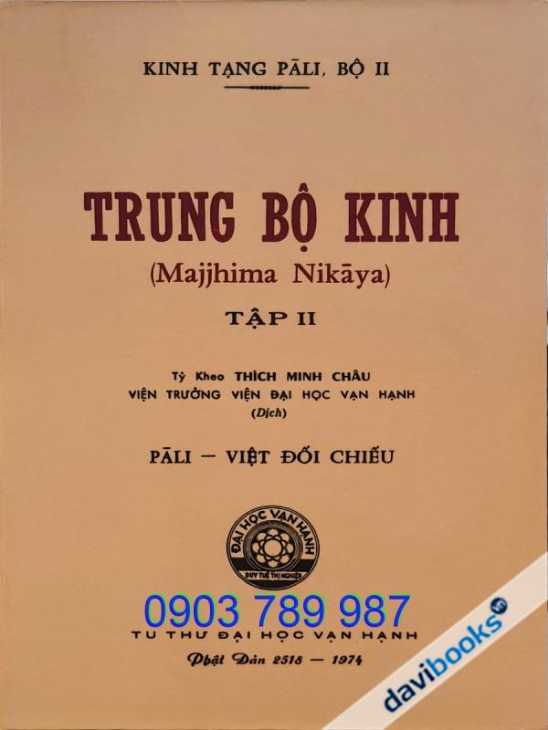 [Sách Ảnh Ấn] Trung Bộ Kinh Tập II - Bản In 1974