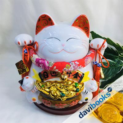 (ad3290) Mèo Ngoắc Tay Bằng Sành 17211