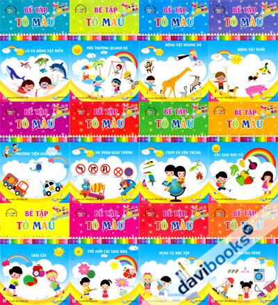 Bé Tập Tô Màu - Bộ Tập Tô Dành Cho Bé Mầm Non (Bộ 12 Quyển)