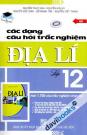 Các Dạng Câu Hỏi Trắc Nghiệm Địa Lí Lớp 12