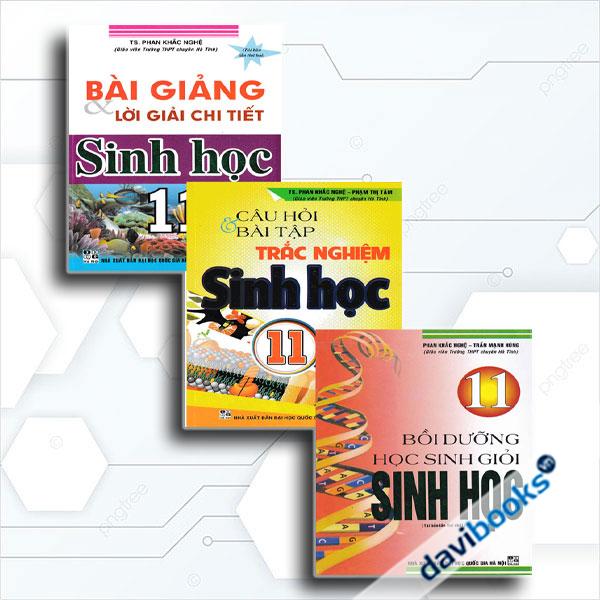 Combo Sách Hay Của Phan Khắc Nghệ: Bồi Dưỡng Học Sinh Giỏi Sinh Học 11 + Bài Giảng Và Lời Giải Chi Tiết Sinh Học 11 + Câu Hỏi Và Bài Tập Trắc Nghiệm Sinh Học 11 (Bộ 3 Cuốn)