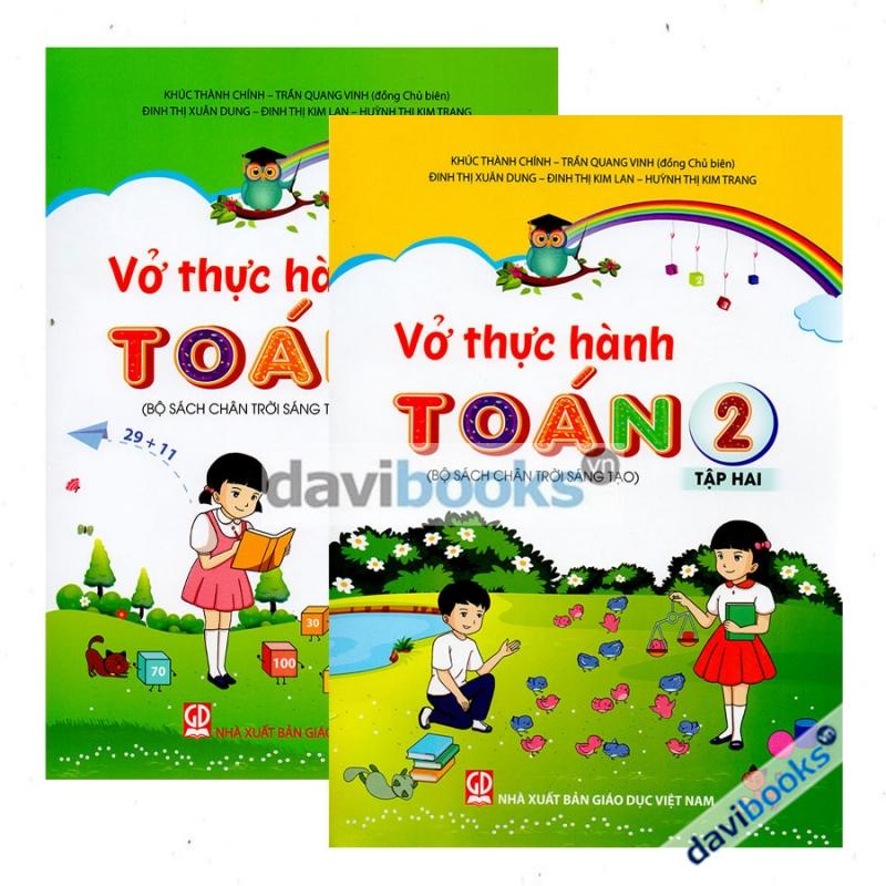 Vở Thực Hành Toán 2 - Tập 1 + 2 (Bộ Sách Chân Trời Sáng Tạo)