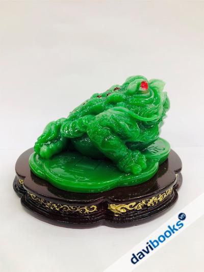 (ad6410) Cóc Cẩm Thạch Ngậm Tiền Vàng