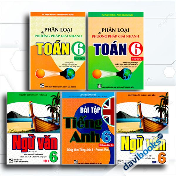 Combo Phân Loại Và Phương Pháp Giải Nhanh Toán 6 + Hướng Dẫn Học Ngữ Văn 6 + Bài Tập Tiếng Anh 6 Không Đáp Án (Bám Sát SGK Chân Trời Sáng Tạo, Bộ 5 Cuốn)