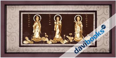 (ad3857.FS65129-04) Tây Phương Tam Thánh Dát Vàng