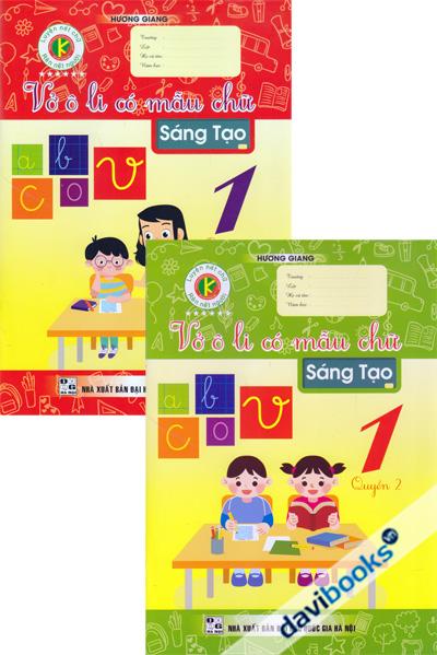Vở Ô Li Có Mẫu Chữ 1 Quyển 1 Quyển 2 (Sáng Tạo)
