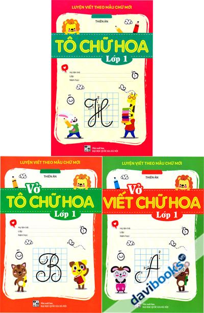 Luyện Viết Theo Mẫu Chữ Mới - Tô Chữ Hoa Lớp 1 (Bộ 3 Cuốn)
