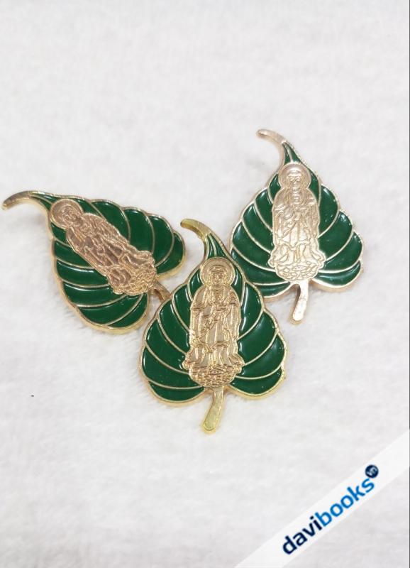 (ad11163) Cài Áo Kim Loại Lá Bồ Đề