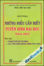Những Điều Cần Biết Tuyển Sinh Đại Học năm 2012