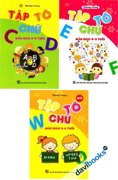 Tập Tô Chữ Mẫu Giáo (Bộ 3 Cuốn)