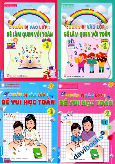 Tủ Sách Măng Non Học Tại Nhà Cùng Con - Chuản Bị Vào Lớp 1 (Bộ 4 Quyển)