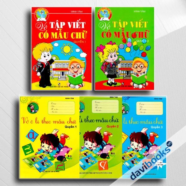 Combo Vở Ô Li Theo Mẫu Chữ + Vở Tập Viết Có Mẫu Chữ (Bộ 5 Cuốn)
