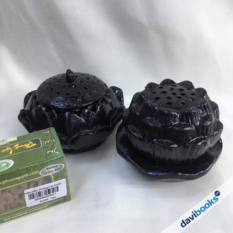 (ad1932) Lư Xông Trầm Bông Sen