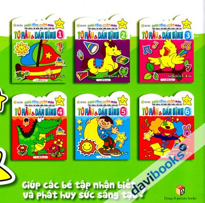 Tô Màu Và Dán Hình (Bộ 6 Cuốn)