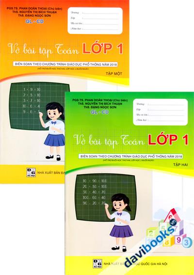 Vở Bài Tập Toán Lớp 1 (Tập 1 Tập 2 - QL CD)