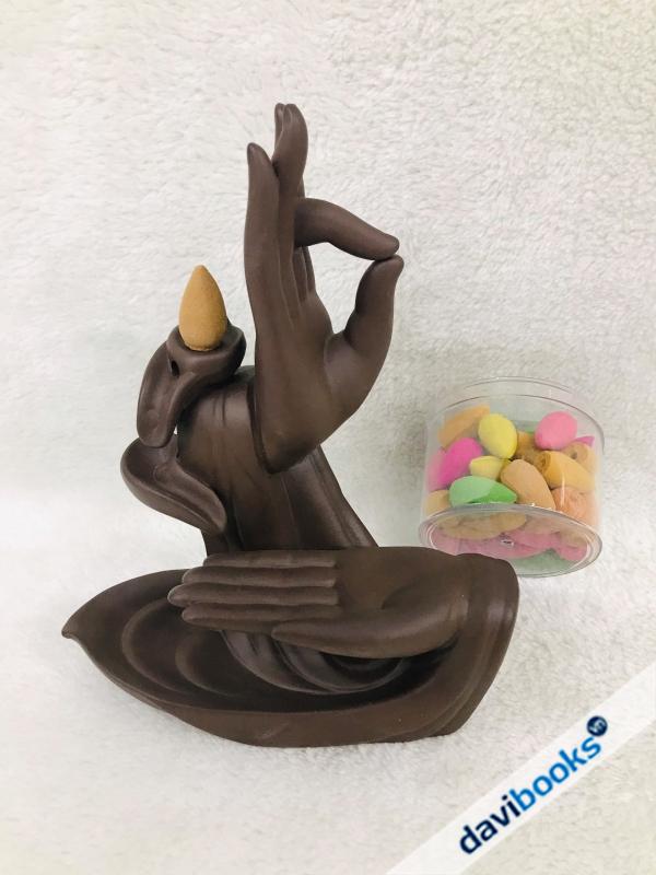(ad7868) Xông Trầm Đốt Bàn Tay 0092 Nâu