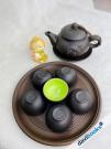 (ad10713) Bộ Bình Trà Đen Khay Tròn