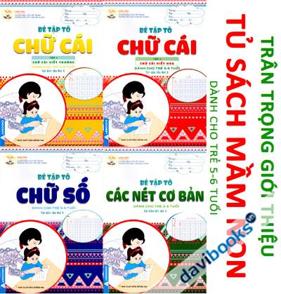 Bé Tập Tô - Tủ Sách Mầm Non - Dành Cho Trẻ 5-6 Tuổi (Bộ 4 Quyển)