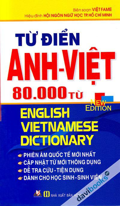 Từ điển Anh Việt 80.000 Từ
