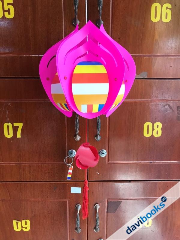 (ad10625) Lồng Đèn LD25 Hồng Cờ