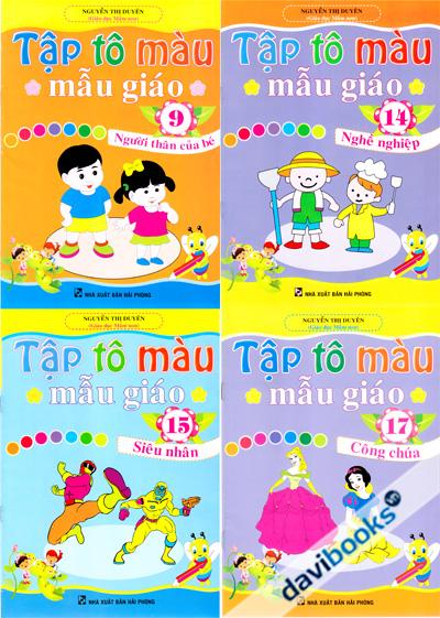 Tập Tô Màu Mẫu Giáo (Bộ 4 Quyển)