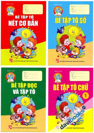Bộ Sách Bé Tập Tô - Bé Chuẩn Bị Vào Lớp Một (4 Quyển) - Minh Tâm