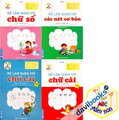 Bé Làm Quen Với Chữ Cái - Dành Cho Mẫu Giáo - Combo Tủ Sách Mần Non (Bộ 4 Quyển)