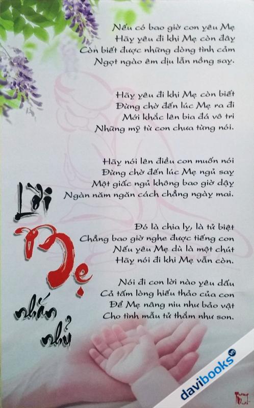(ad837) Lời Mẹ Nhắn Nhủ (Hoa Tím)