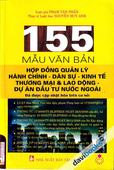 155 Mẫu Văn Bản Hợp Đồng Quản Lý Hành Chính - Danh Sự, Kinh Tế Thương Mại Và Lao Động - Dự Án Đầu Từ Nước Ngoài