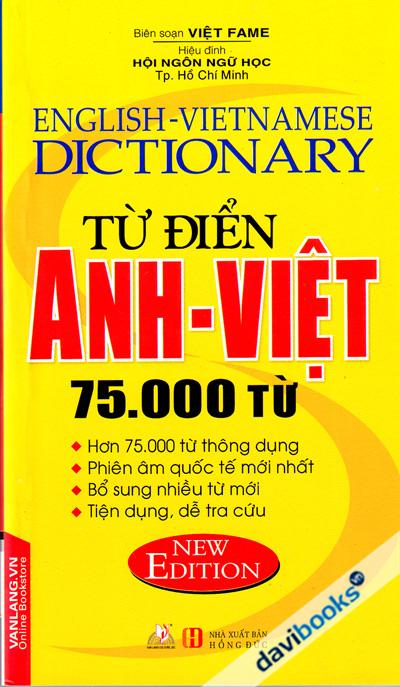 Từ Điển Anh Việt 75.000 Từ