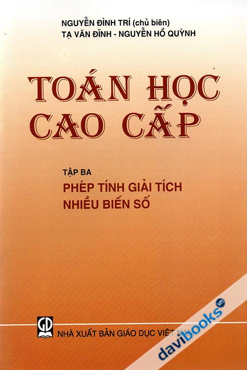 Toán Học Cao Cấp Tập 3: Phép Tính Giải Tích Nhiều Biến Số