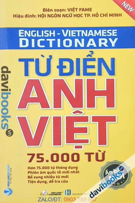 Từ Điển Anh Việt 75.000 Từ (English - Vietnamese Dictionary)
