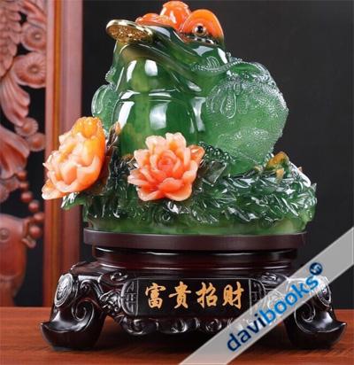 (ad4411) Cóc Xanh Cẩm Thạch Đế Xoay